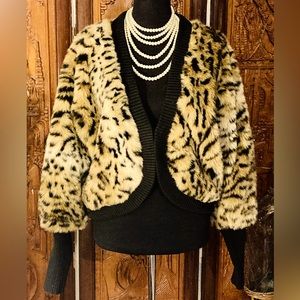 Michael Kors Faux leopard Fur Jacket